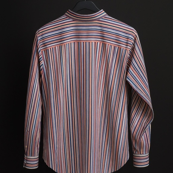 Paul Fredrick Multicolor Striped Men's Shirt Size LT - Picture 2 of 3